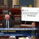Illustration for article titled Bernie Just Printed a Gigantic Trump Tweet and Brought It to the Senate Floor